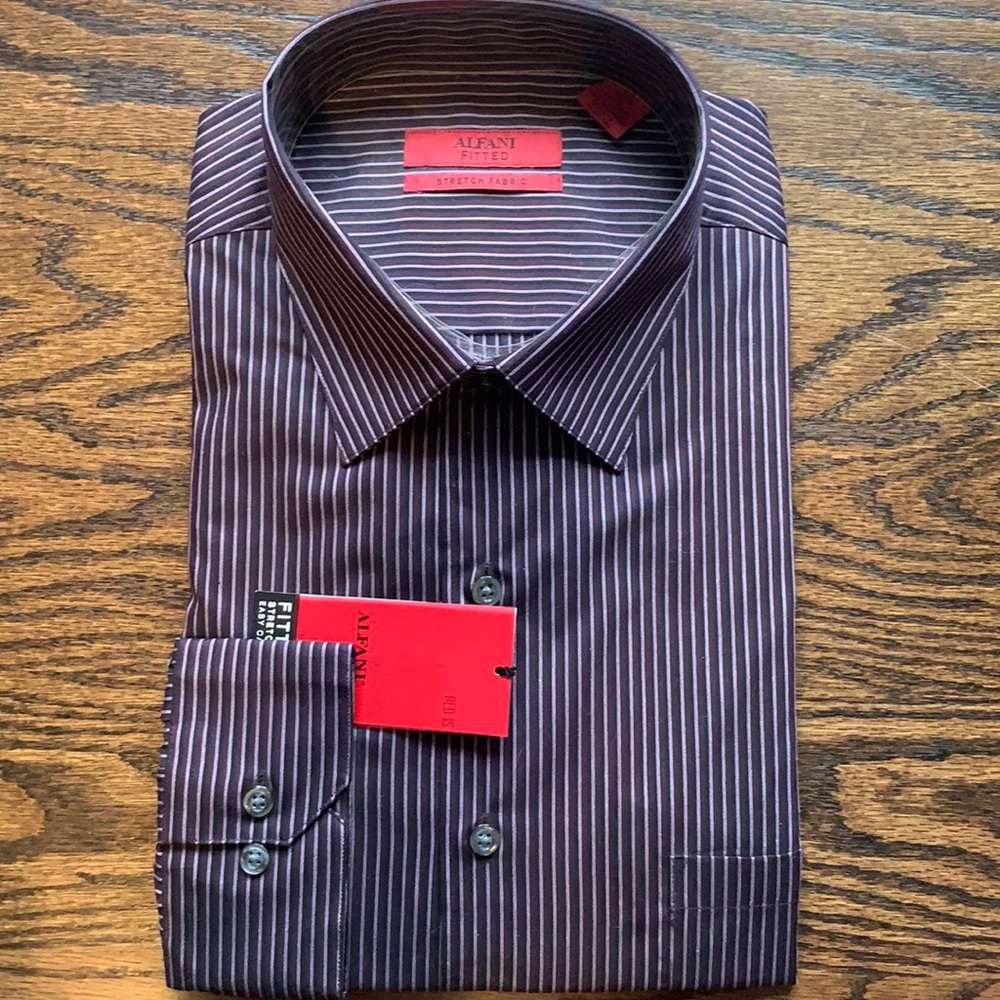 NWT Men’s Alfani fitted button down shirt